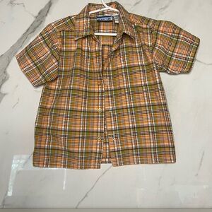 ZONE UNO BOYS SHORT SLEEVE SHIRT PLAID